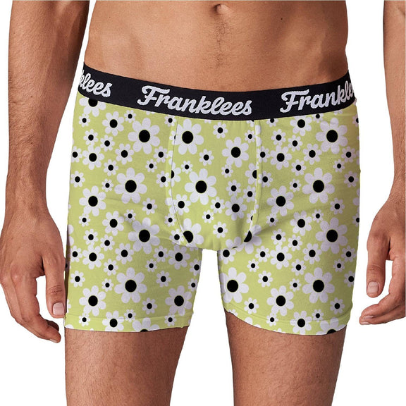 Shop Mens Long Leg Trunks - Retro Daisies – Franklees Underwear